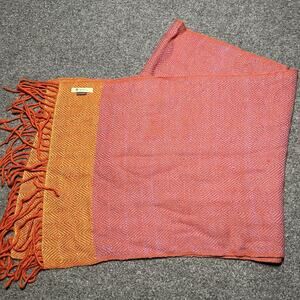 Sol Alpaca Scarf Multi Colorful Fringe Soft Casual 100% Baby Alpaca